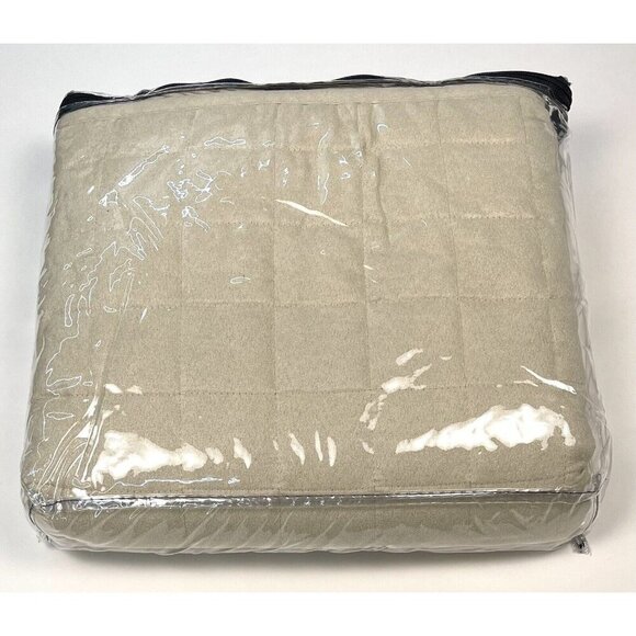 LINEN STORE Beige Microsuede Chair 65"x77" Slipcover Furniture Protector NIP NEW - Picture 3 of 3